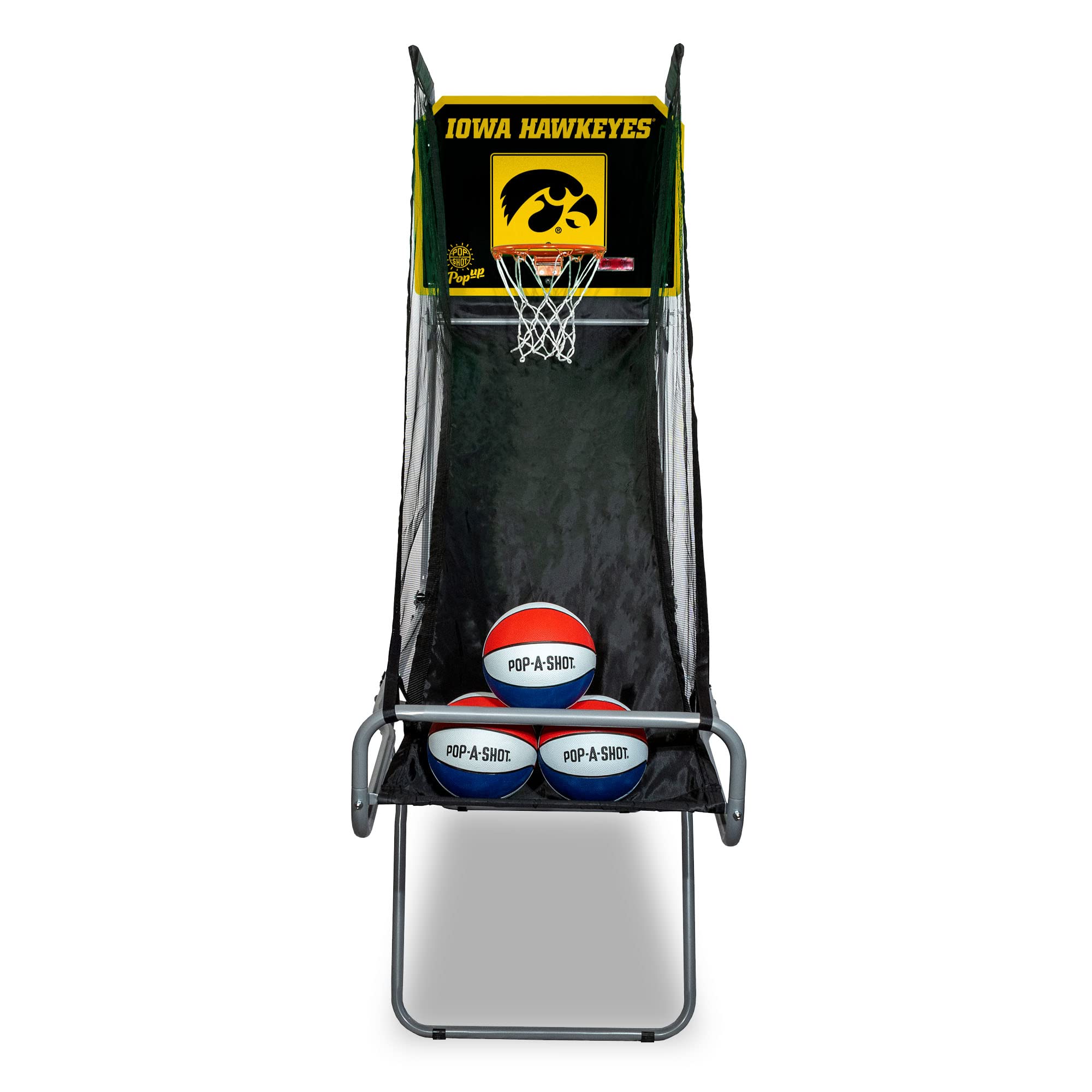 Official NCAA Pop-A-Shot Basketball Game - Portable Pop-Up Hoop for Tailgating & Backyard Fun - Iowa Hawkeyes Edition - Perfect for Parties, Outdoor Events & Family Game Nights