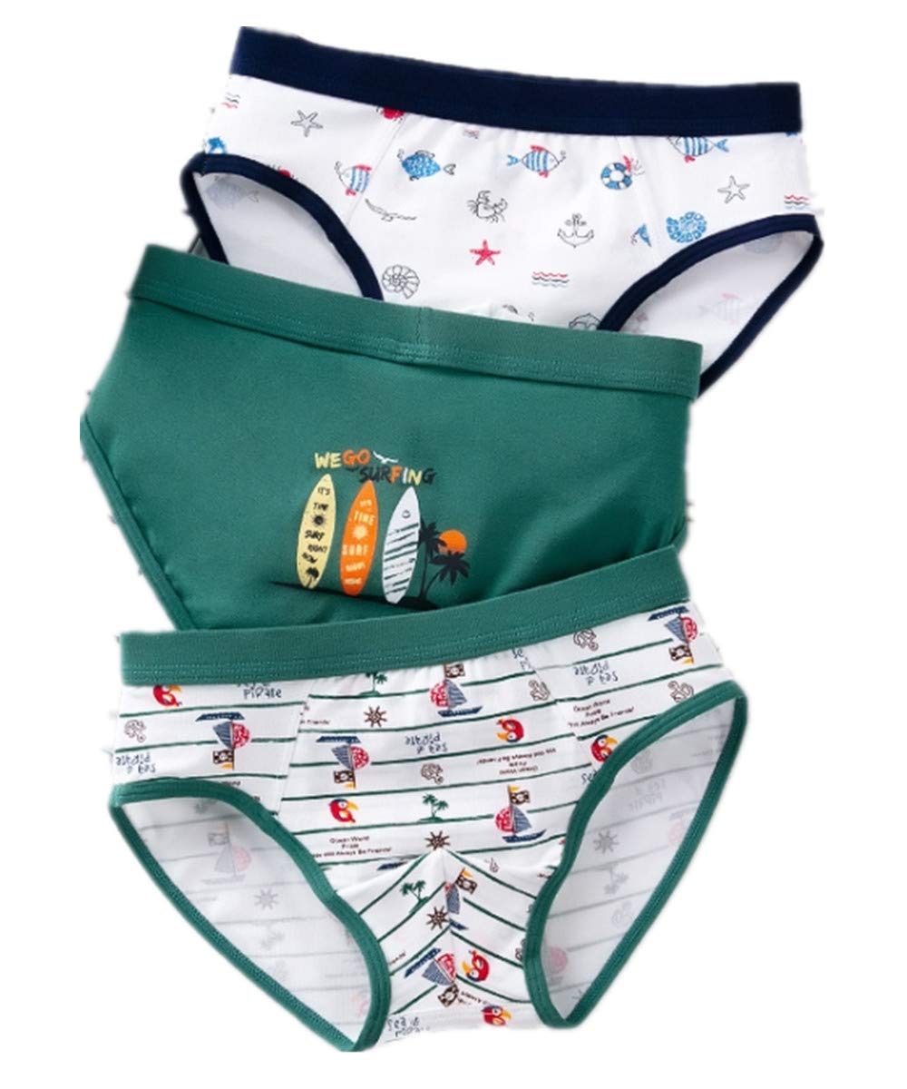 FOFJR Boys' Cotton Printed Boxer Briefs Underwear 3 Pack - Soft & Breathable for Kids Ages 3-15 Years - Perfect for School, Sports & Everyday Comfort