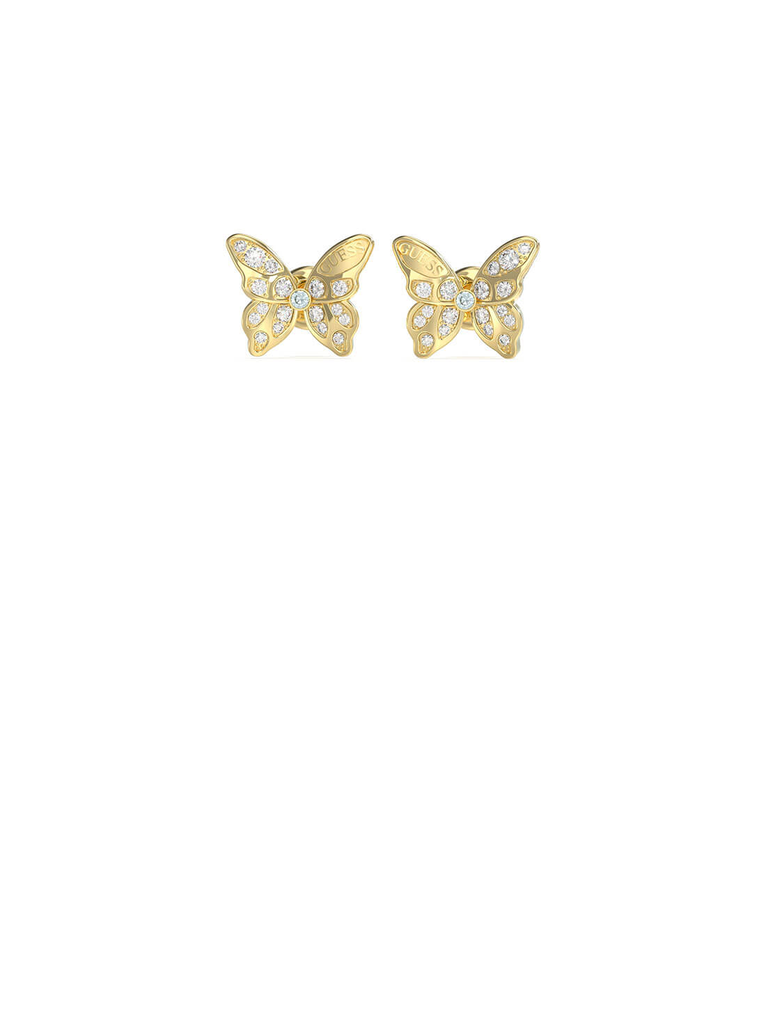 Gold Chrysanthemum Butterfly Stud Earrings for Women - 14K Gold Plated Elegant Floral Earrings - Perfect for Weddings, Parties & Everyday Wear