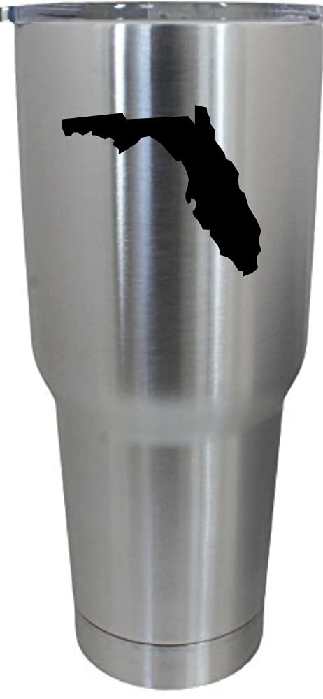 Florida States Themed 30oz Stainless Steel Tumbler with Double Wall Insulation - Keeps Drinks Hot/Cold for Hours - Perfect for Travel, Office & Outdoor Activities