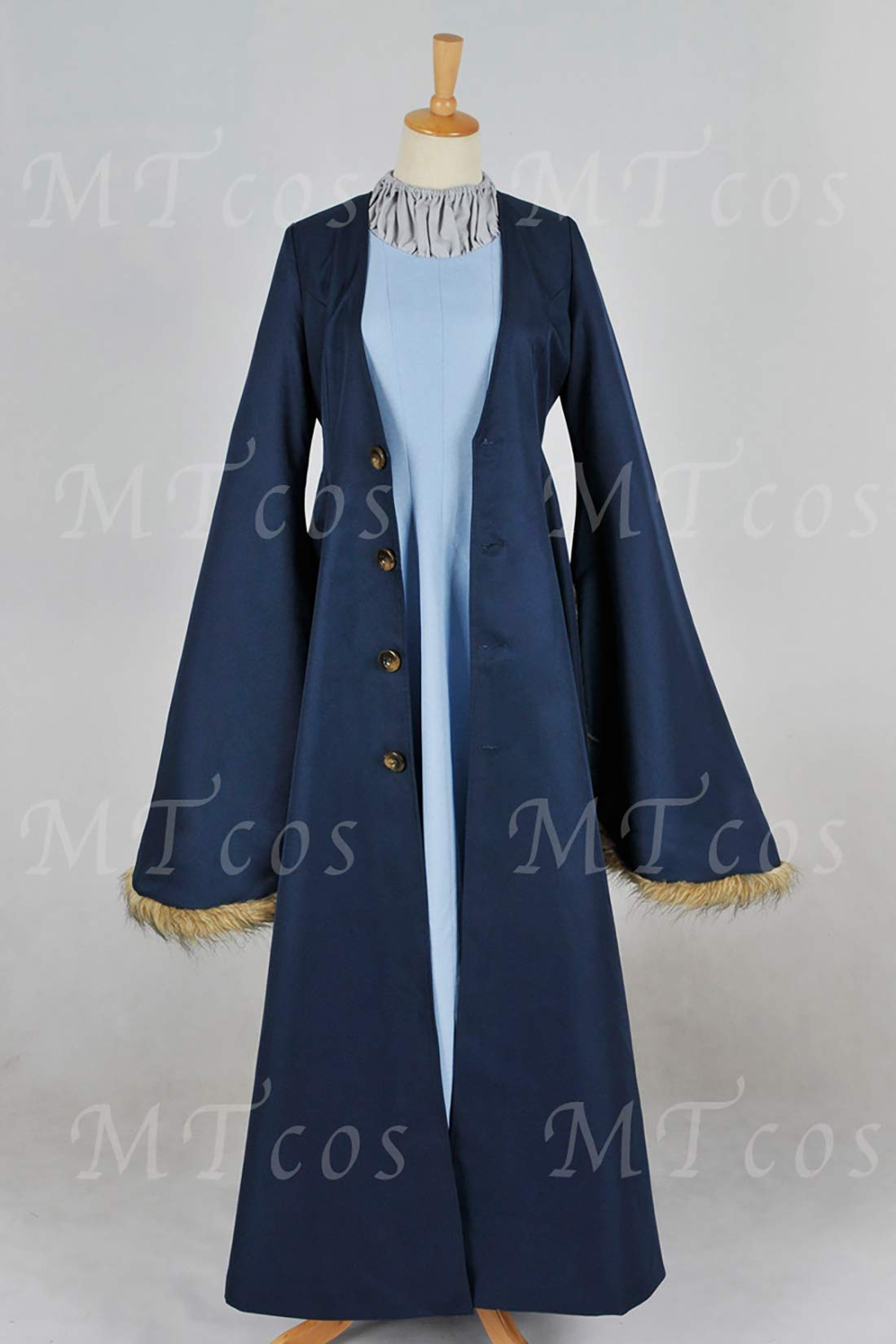 Game of Thrones Catelyn Stark Cosplay Costume - Medieval Fantasy Dress with Trench Outfit & Skirt for Halloween, Comic Con, and Themed Parties