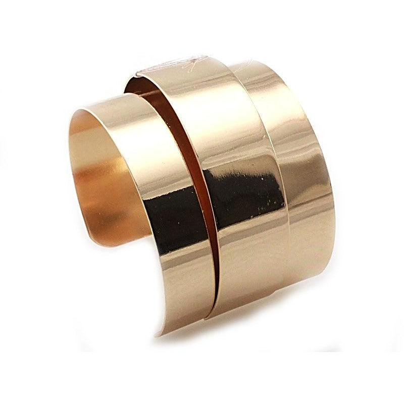 Double Layered Cuff Bracelet for Women - Elegant Stackable Bangle for Daily Wear & Special Occasions