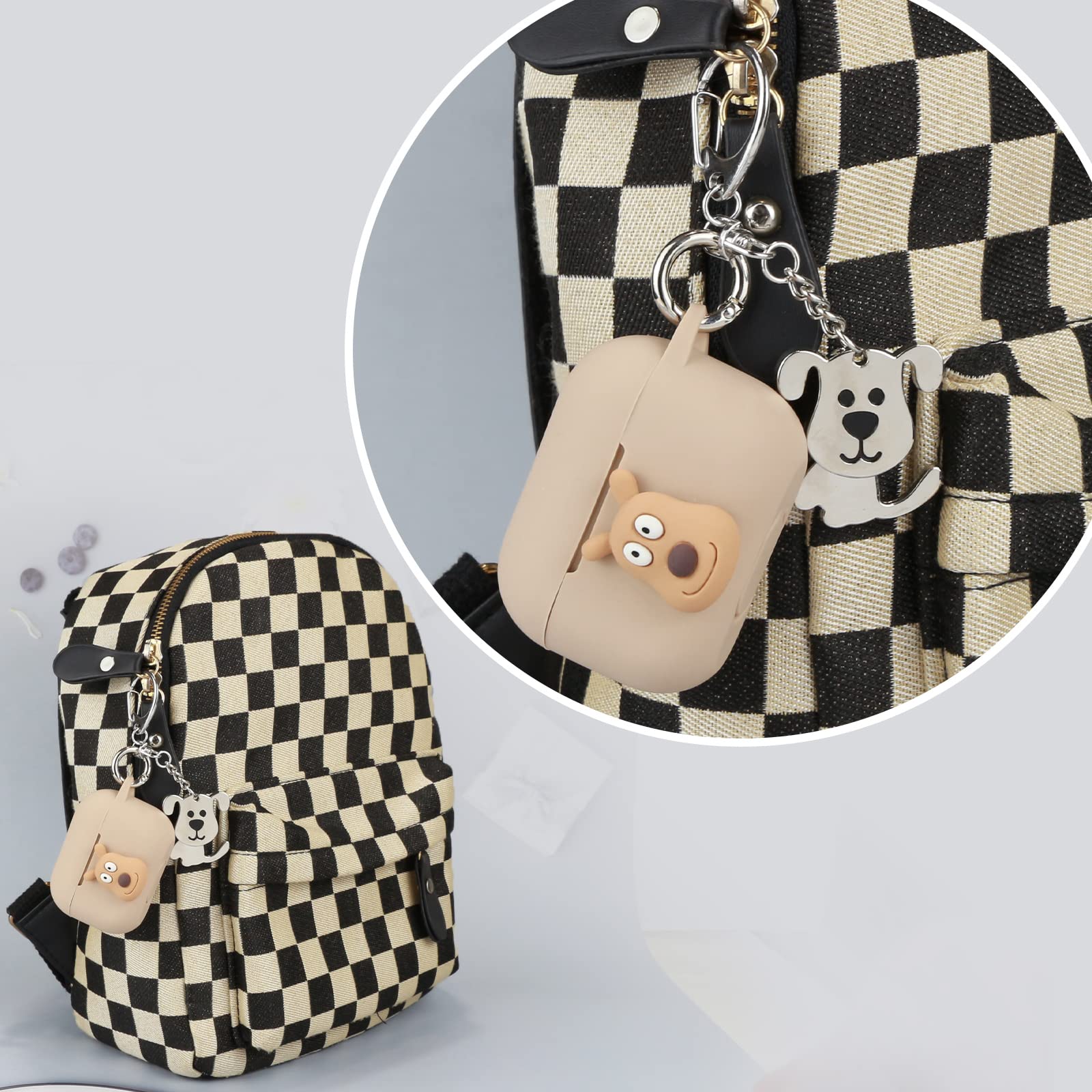Cute Kawaii Airpod Pro Case with Keychain - Dog Design for Women | Travel & Daily Use