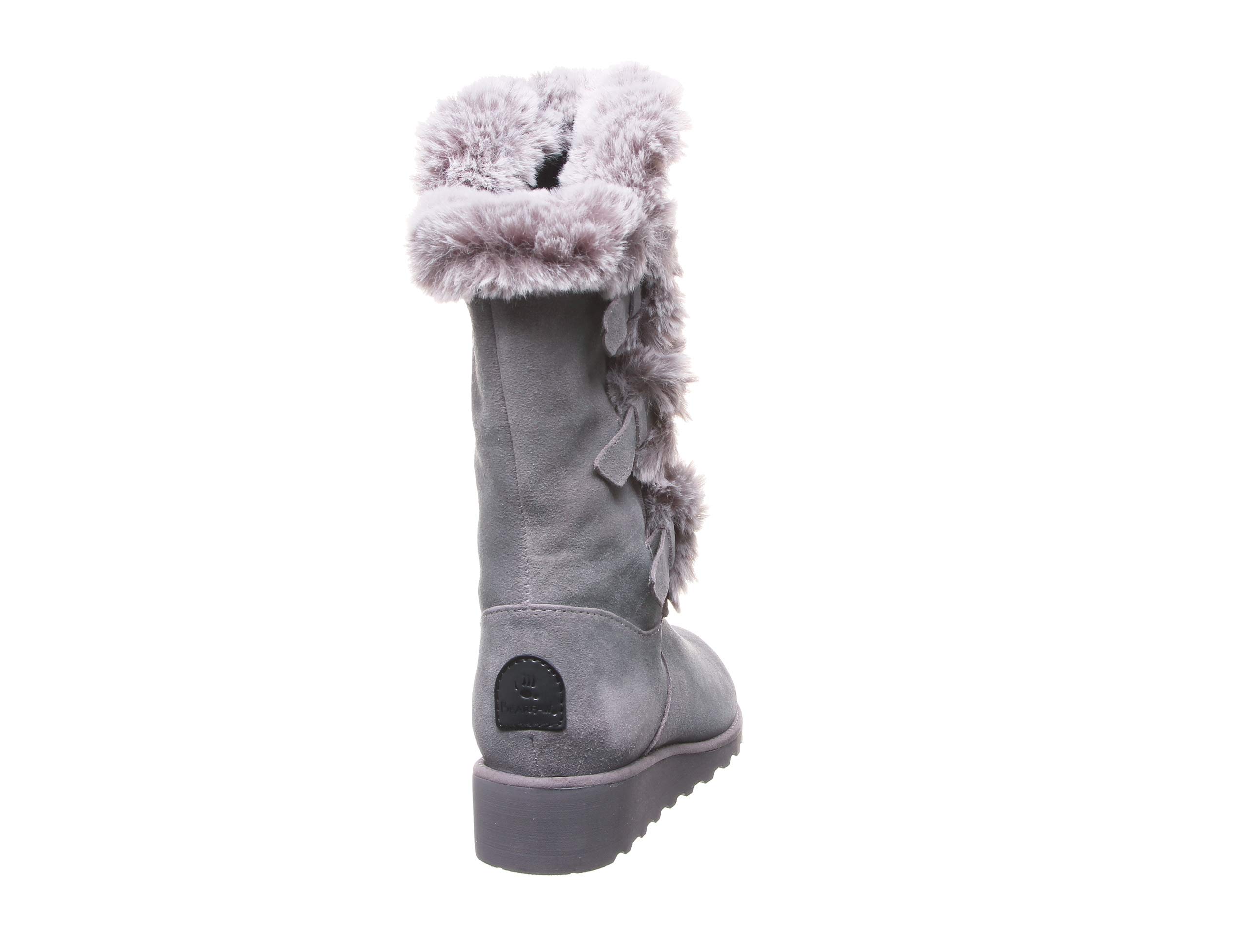 BEARPAW Women's Genevieve Suede Slip-On Winter Boots - Comfortable Ankle Boots for Women in Multiple Colors | Perfect for Casual Outfits, Snow Days & Winter Adventures