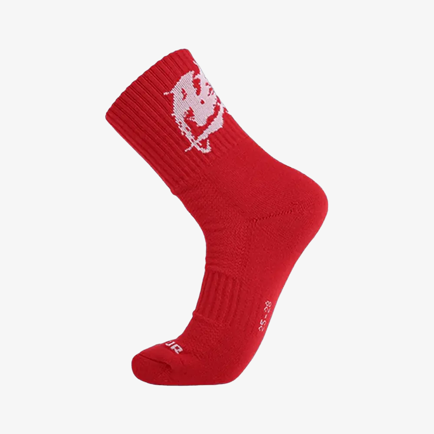 Victor Men's Athletic Running Socks SK153 - Breathable Cushioned Sports Socks for Jogging, Gym & Workout - Red Performance Socks for Men