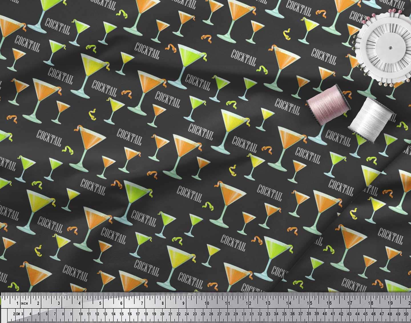 Soimoi Moss Georgette Brown Fabric by The Yard - 42 Inch Wide Printed Fabric for Summer Dresses, Cocktail Party Outfits & Chic Fashion Designs - Lightweight Flowy Material for DIY Sewing Projects