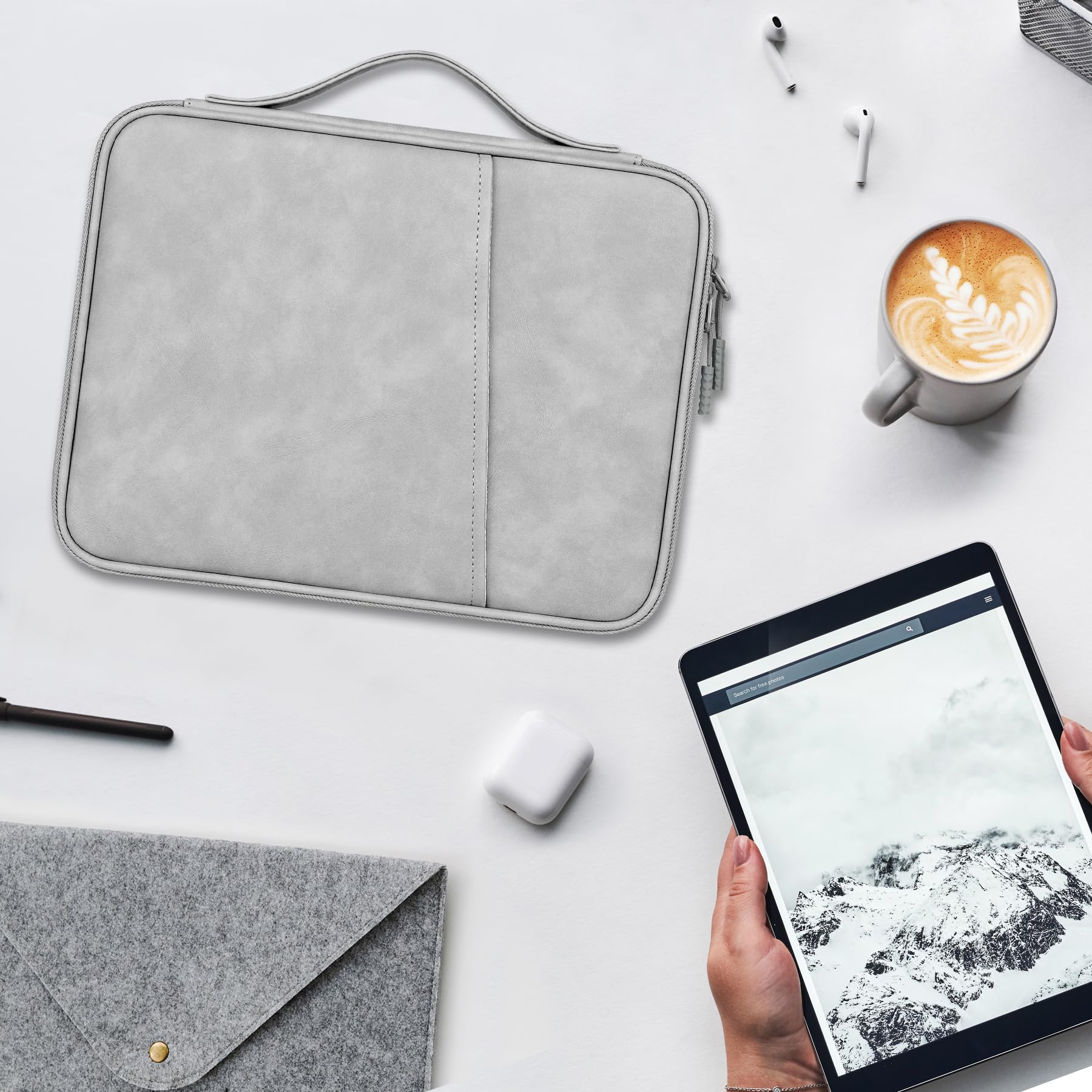 Lacdo 11 Inch Tablet Sleeve Case Compatible with iPad Pro M4/Air M3 M2/A16, 10.9