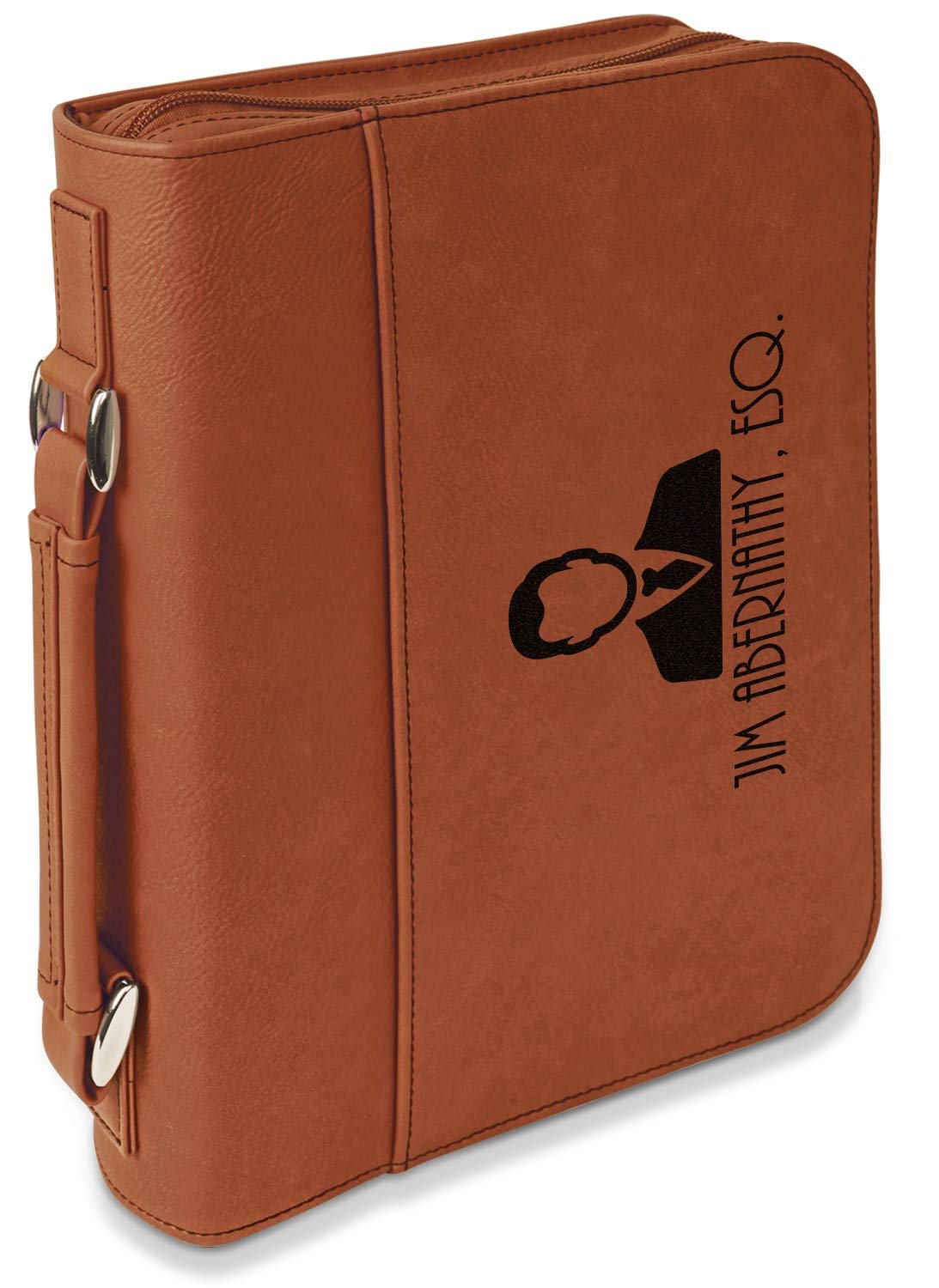 Personalized Lawyer Attorney Bible Cover - Leather-like Zippered Handle Case for Small Bibles - Double Sided Design - Perfect for Court, Church & Professional Use