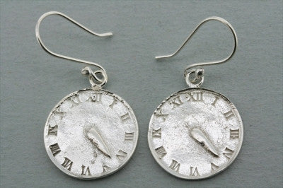 Sterling Silver Clock Earrings for Women - Elegant Vintage Timepiece Jewelry - Perfect for Parties, Gifts & Everyday Wear