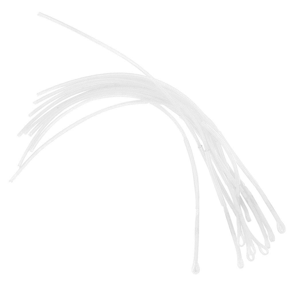 **10PCS White 50LB Fly Fishing Line Loops Connector - Durable Fly Loop Tackle Accessory for Trout, Bass & Saltwater Fishing | Perfect for Fly Tying & Leader Connections**