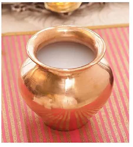 100% Pure Copper Lota (120ml/4Oz) - Hindu Prayer Pooja Kalash Copper Pot for Rituals - 2.2 Inches - Perfect for Pooja, Arti, and Spiritual Ceremonies at Home or Temple
