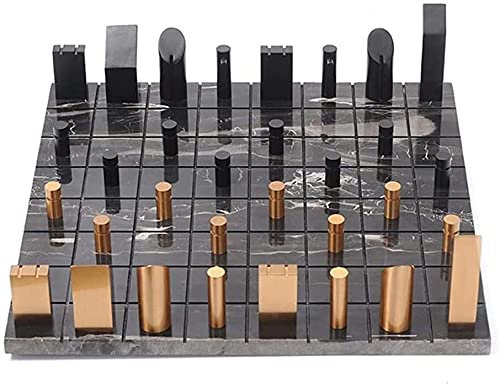 Premium Marble Chess Set with Metal Pieces - International Chess Board Game for Adults - Perfect for Home Decor, Game Nights & Gifts