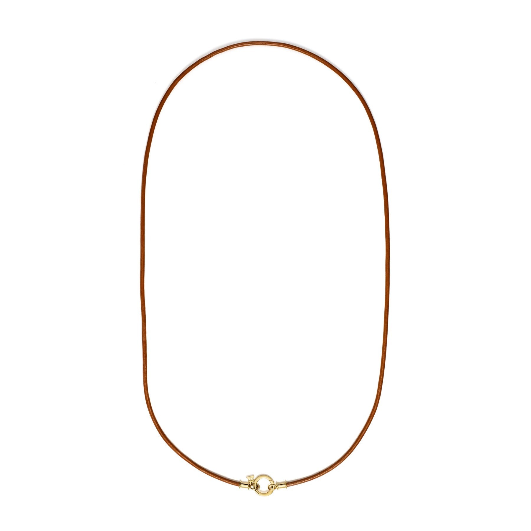 Temple St. Clair Open Bale Natural Leather Cord Necklace - Handmade Adjustable Leather Jewelry for Women | Perfect for Boho, Layering & Everyday Wear