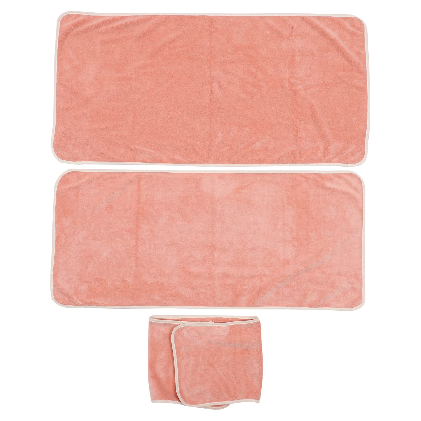 FOMIYES Microfiber Hair Towel Wrap - Soft & Absorbent Spa Headband for Shower, Facial & Makeup - Stretchable Bath Towel for Women & Men - Perfect for Salon, Gym & Travel (Orange, 1 Set)