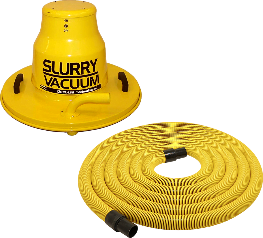 Dustless Industrial Slurry Vac Topper 120V with Hose for 55 Gallon Drum - Heavy Duty Wet/Dry Vacuum System for Construction Sites & Workshop Cleaning
