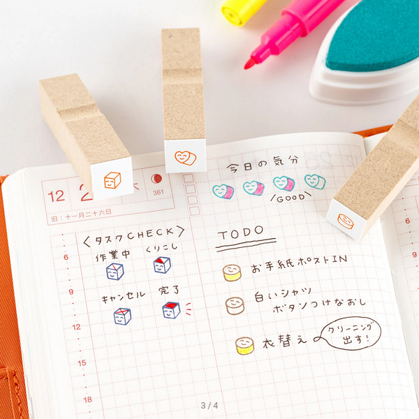Hobonichi Stamp Set 2025 - Planner Stamps for Journaling, Scrapbooking & Bullet Journal Accessories | Perfect for Daily Planning, Creative Projects & Gift Ideas
