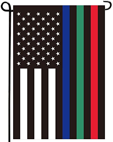 American Garden Flag Blue Red Green