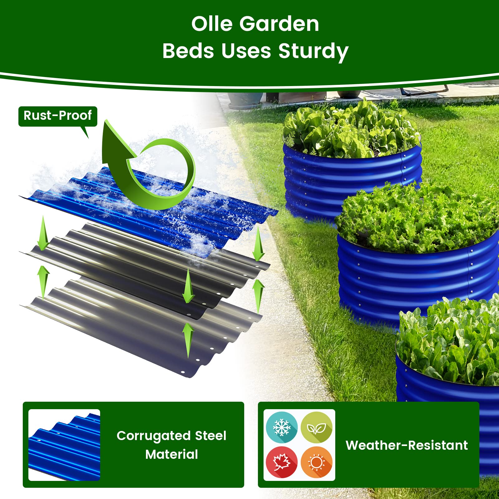 Olle Metal Raised Garden Bed Kit - 17