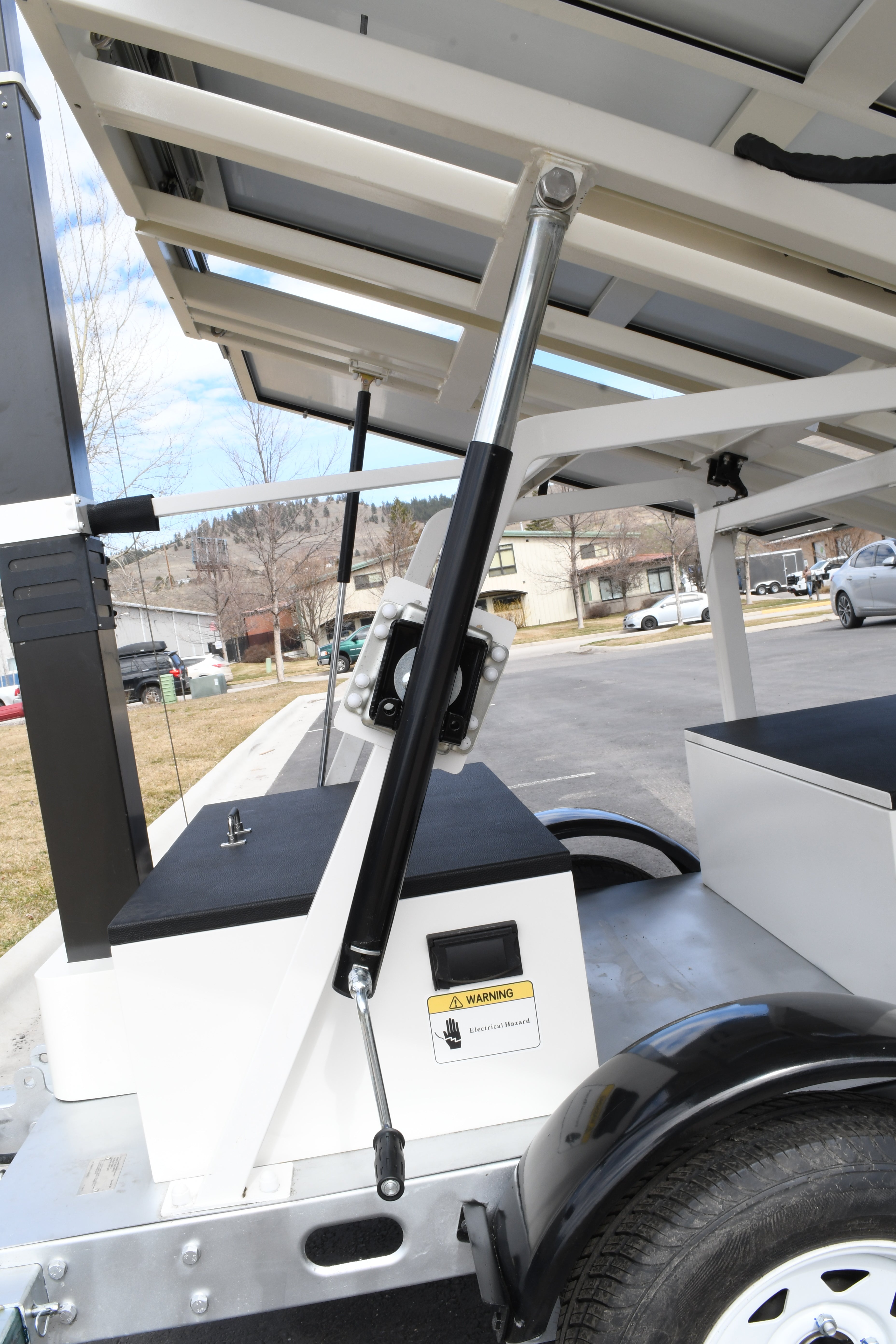Solar-Powered Security Trailer with Motion Detection - Weatherproof Outdoor Surveillance System for Construction Sites, Farms & Remote Properties