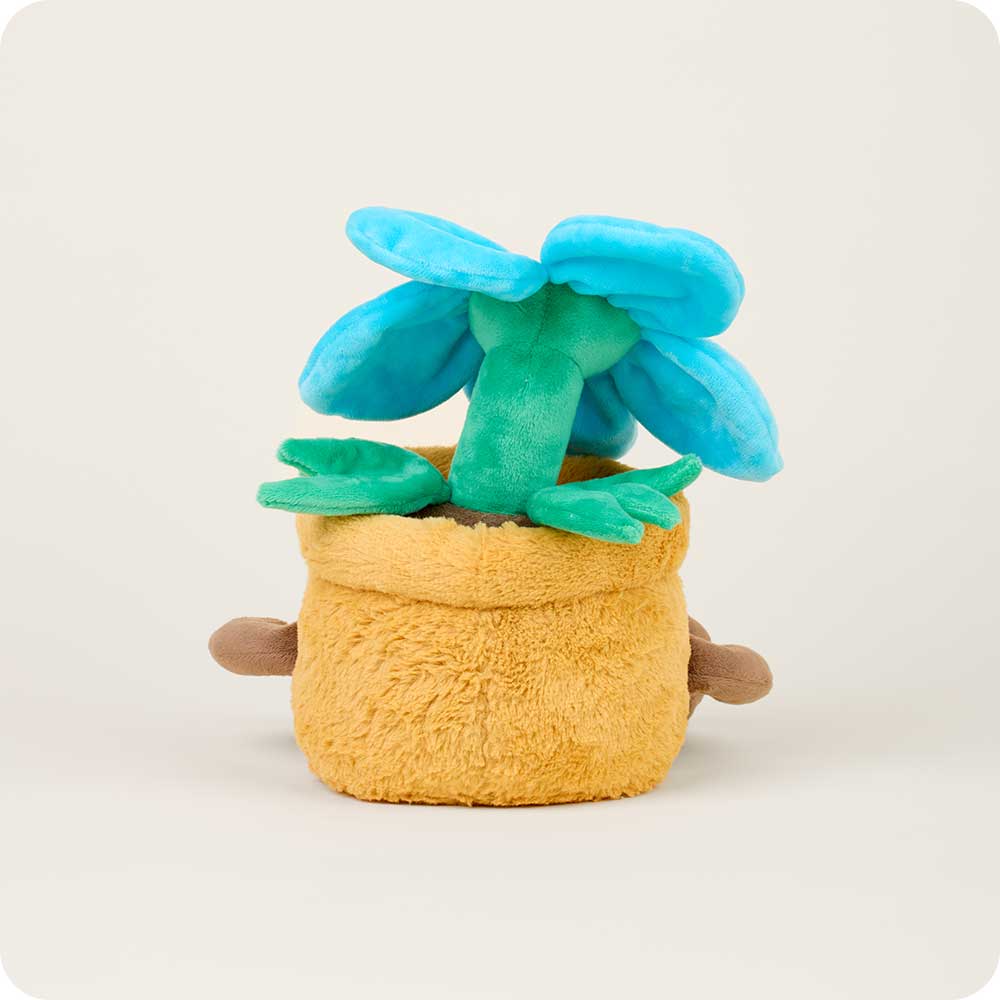 Blue Flower Pot Warmies - Microwaveable Heating Pad for Pain Relief & Stress Relief - Perfect for Home, Office, and Gifts
