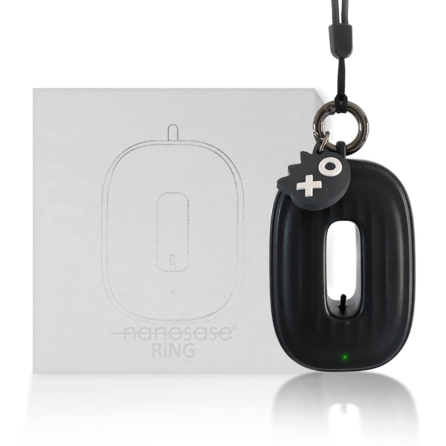 Nanosase V2.0 Wearable Air Purifier Necklace - Portable Ionic Air Ionizer for Kids & Adults, Filterless Negative Ion Therapy (BNS Black, 1 Pack) - Perfect for Travel, Office & Outdoor Activities