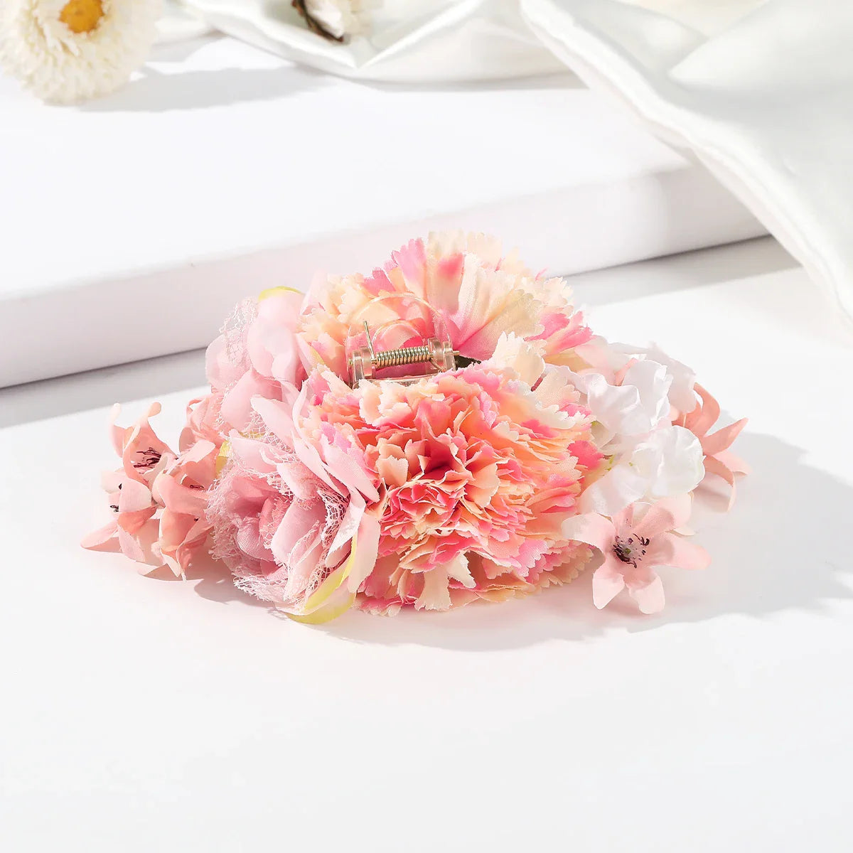 Haimeikang Large Flower Hair Clips for Women - Thick Hair Barrettes, Crab Claw Hairpins, Summer Fashion Hair Accessories for Weddings, Parties, and Everyday Wear