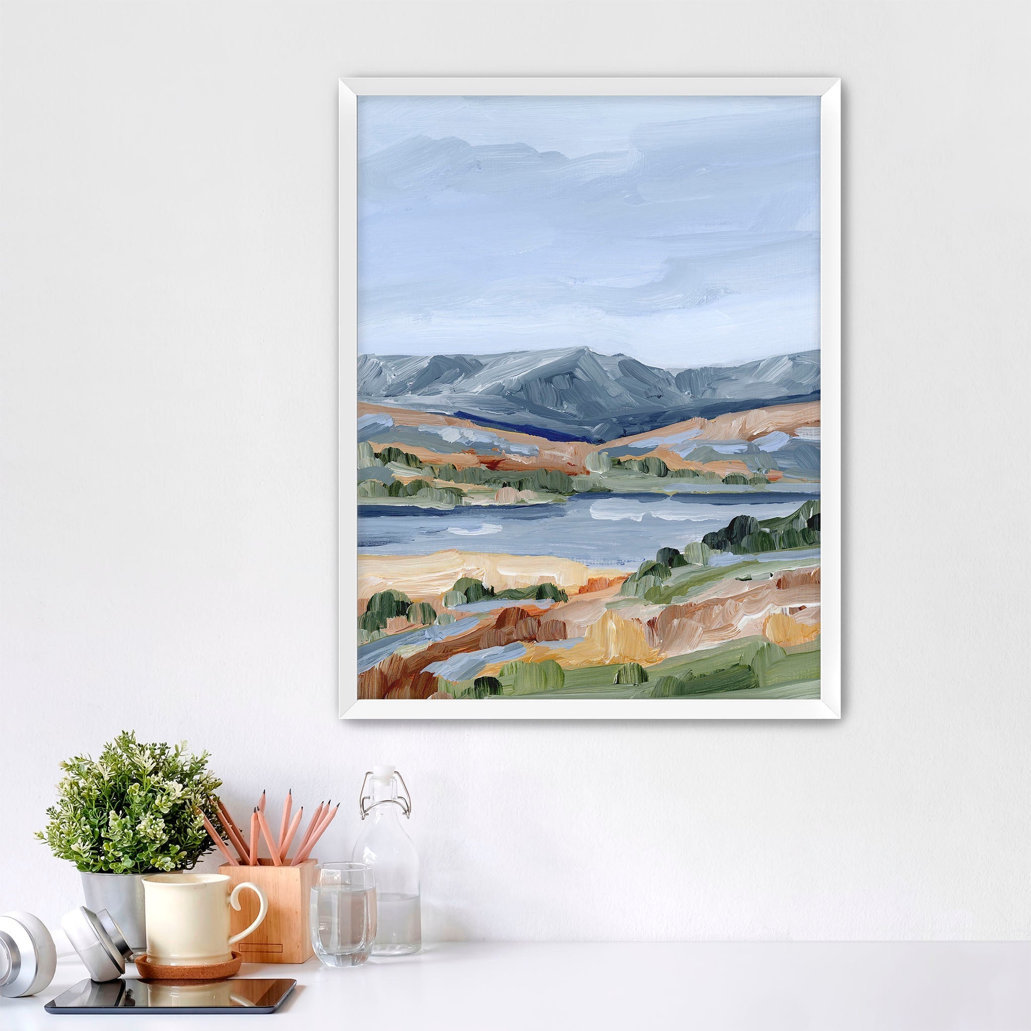 Glacier Lake Art Print - Stunning Landscape Wall Decor for Living Room, Bedroom & Office - Perfect Gift for Nature Lovers