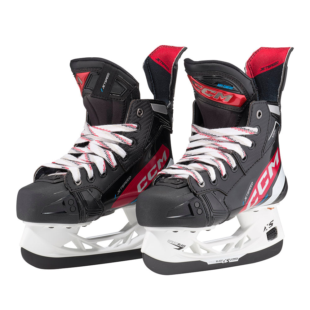 CCM Jetspeed Vibe 2023 Junior Ice Hockey Skates - Lightweight Performance Skates for Youth Hockey Players - Perfect for Practice, Games & Training Sessions