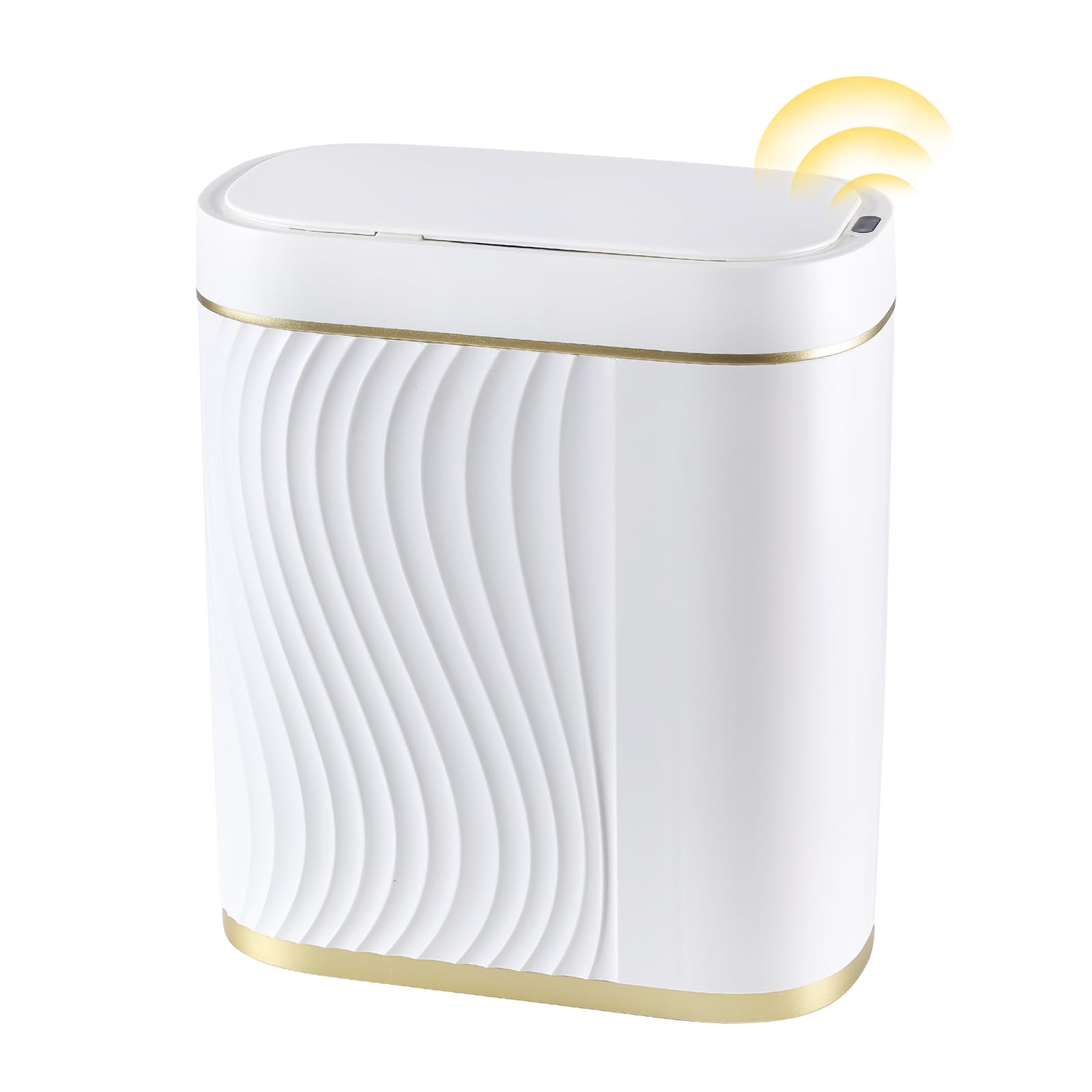 Automatic Sensor Trash Can with Lid - 2 Gallon/7.5L Smart Garbage Bin, Slim Waterproof Waste Basket for Bathroom, Bedroom, Living Room & Office - Hands-Free Touchless Disposal for Hygiene & Convenience