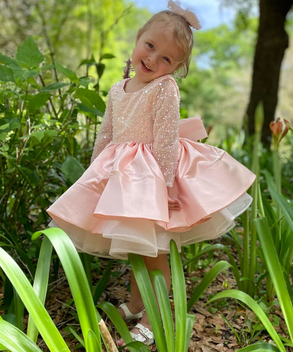 ABAO SISTER Girls Pageant Dresses - Elegant Puffy Ball Gown for Wedding, First Communion & Special Occasions | Perfect for Pageants, Birthday Parties & Formal Events