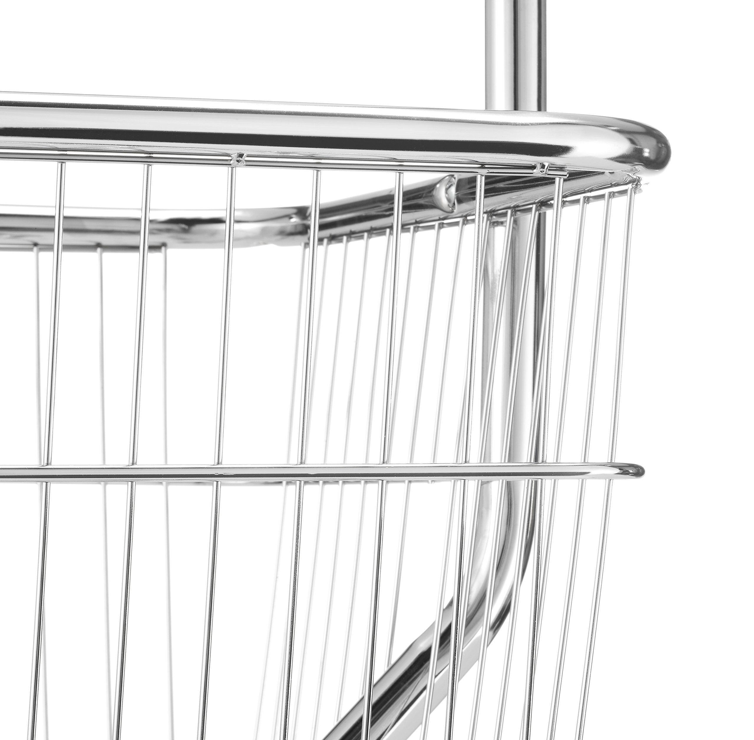 Whitmor Commercial Rolling Laundry Butler with Wire Storage Rack - Heavy Duty Clothes Hanging Organizer for Laundry Room, Closet & Dorm - Space Saving Garment Rack with Wheels for Easy Mobility