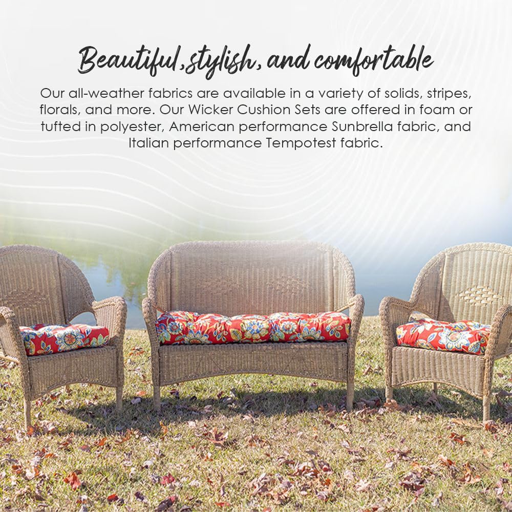 3-Piece Foam Wicker Cushion Set - 41