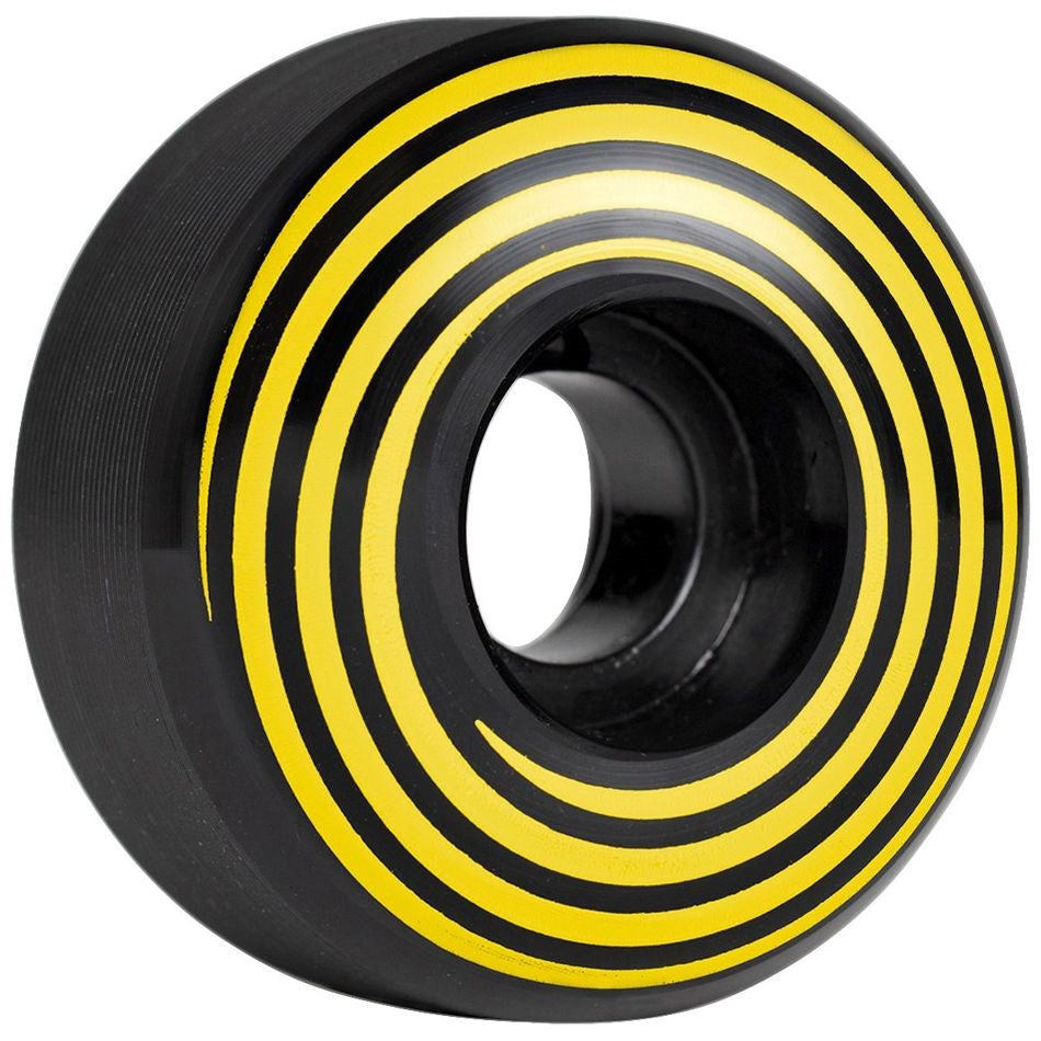 Hazard Swirl CP+ Radial Wheels 53mm Black - High-Performance Skateboard Wheels for Smooth Rides on Streets and Parks