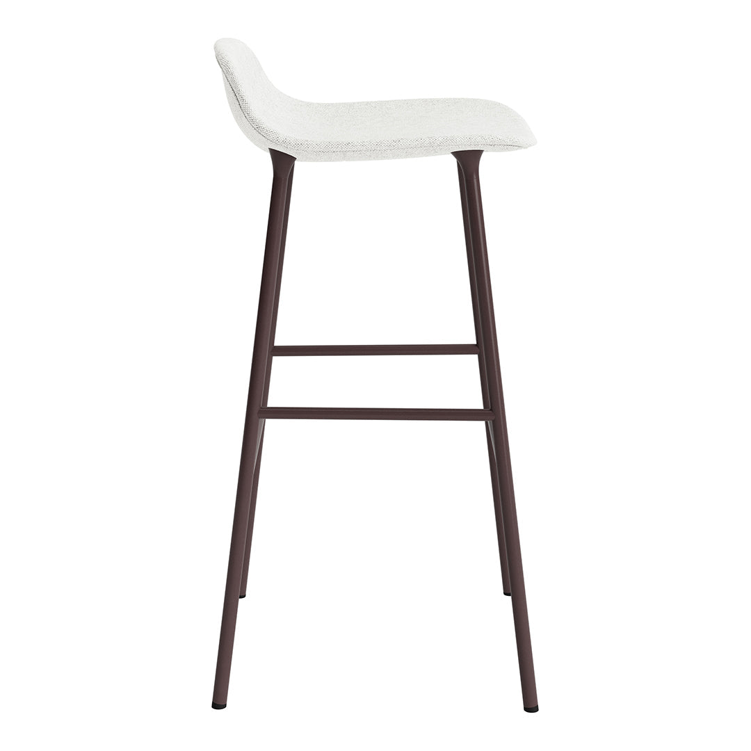 Modern Form Bar Stool with Metal Legs & Upholstered Seat - Perfect for Kitchen Islands, Home Bars & Commercial Use