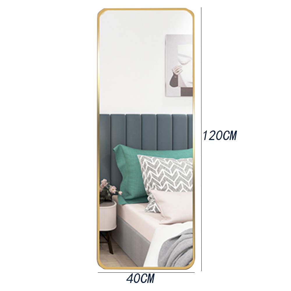Full-Length Mirror 40x120cm - Black/White/Gold Wall-Mounted Dressing Mirror for Bedroom, Bathroom & Vanity - Shatterproof & Easy Installation Home Decor