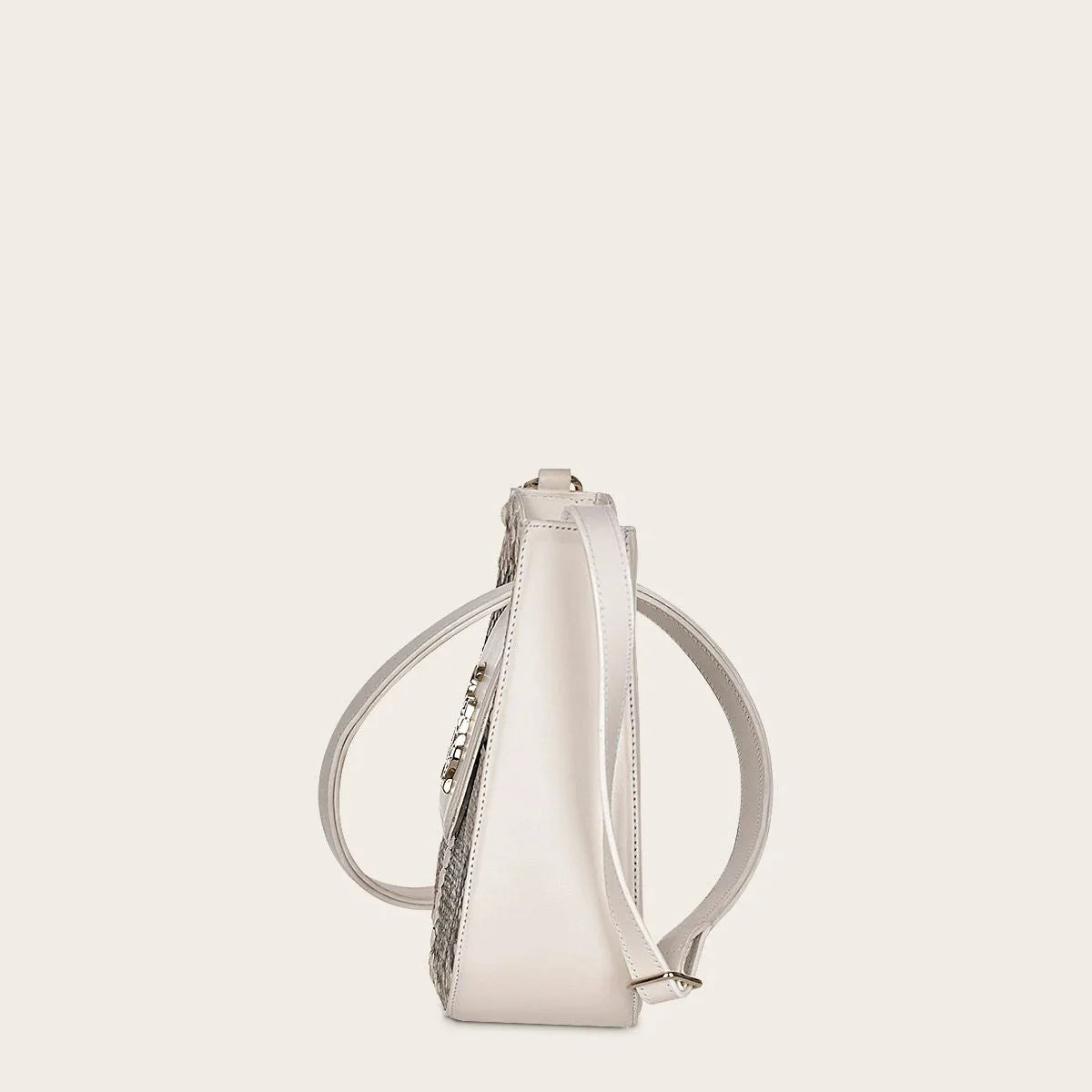 BOD88PI Women's Cuadra White Fashion Python Crossbody Bag - Stylish & Trendy Purse for Everyday Use, Parties & Special Occasions
