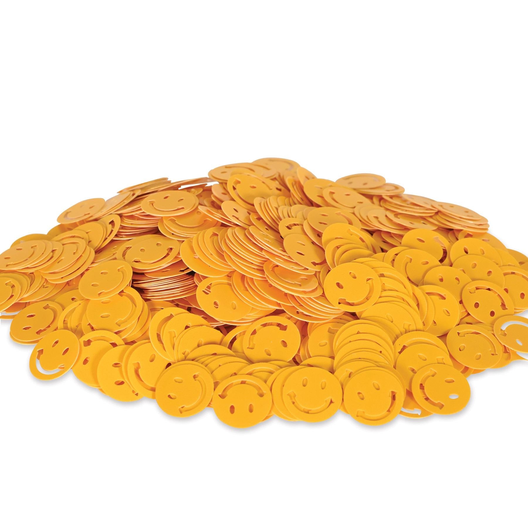 12 Pack Beistle Confetti Smile Faces Yellow (1 Oz per Pack) - Perfect for Birthday Parties, Baby Showers & Celebrations