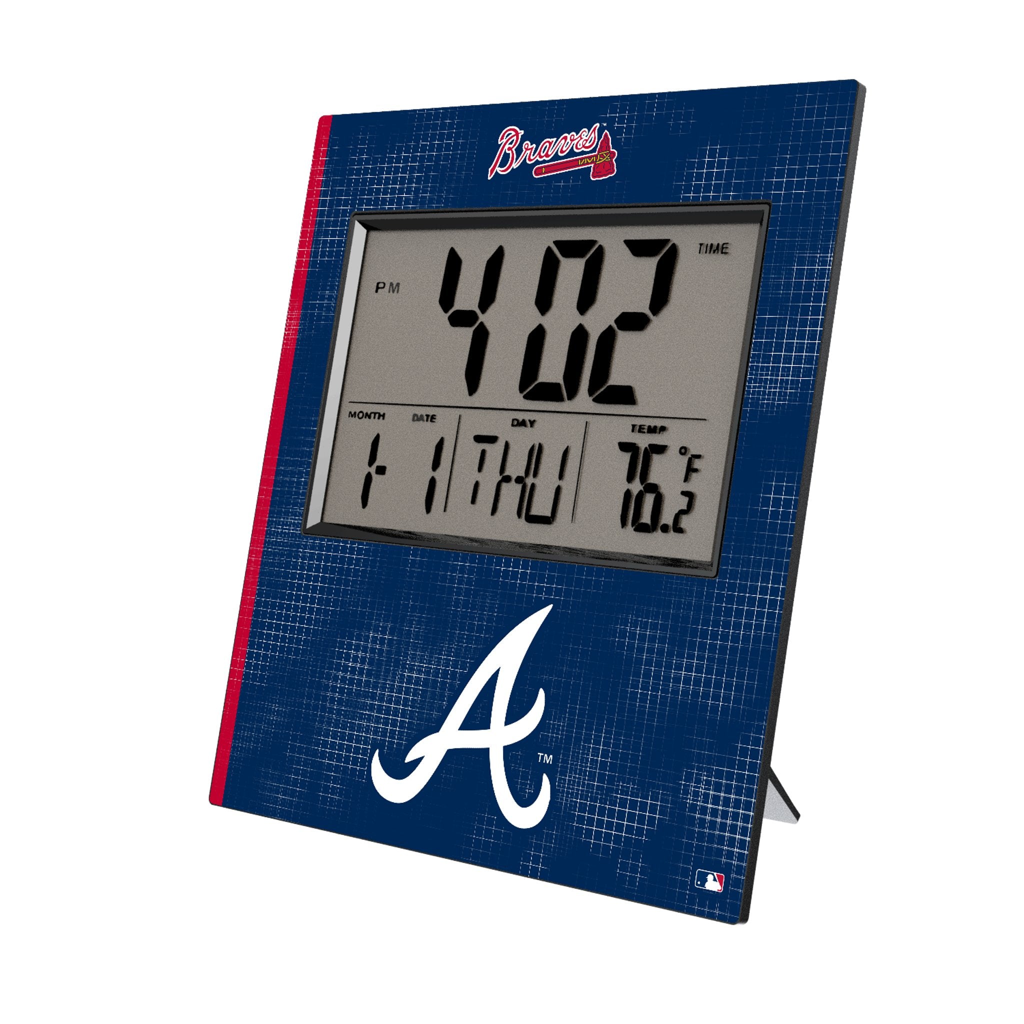Atlanta Braves Hatch Wall Clock - MLB Baseball Team Decor for Home, Office & Game Room - Silent Quartz Movement - Perfect Sports Fan Gift