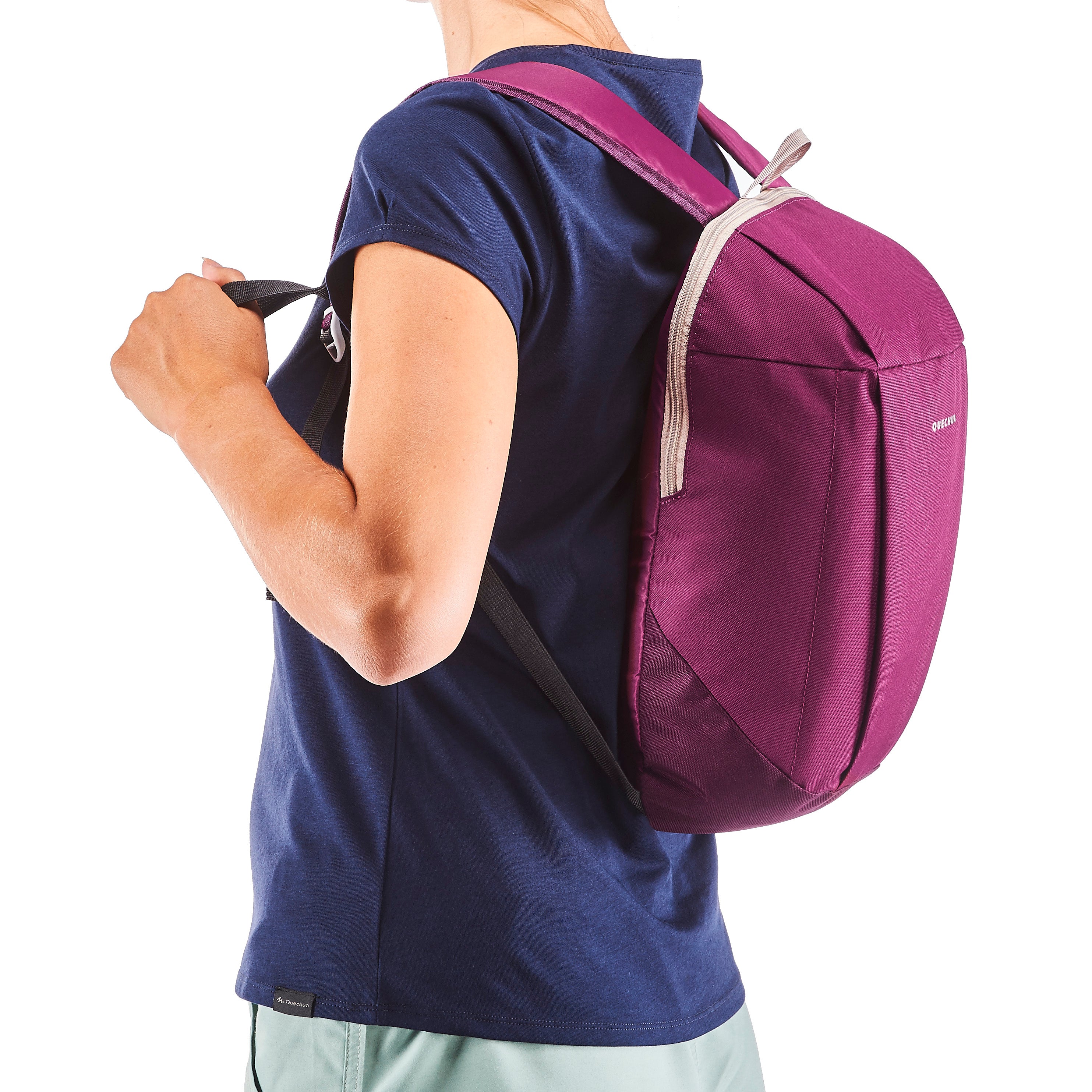 Quechua NH100 10L Lightweight Hiking Backpack - Water-Resistant Daypack for Outdoor Adventures, Camping & Travel