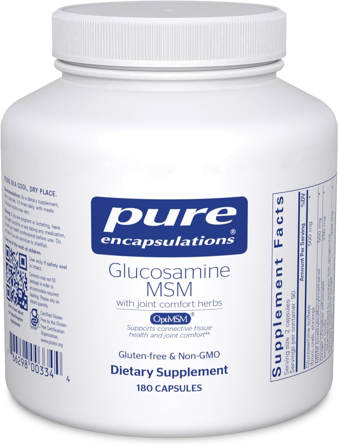 Pure Encapsulations Glucosamine & MSM Supplement with Joint Comfort Herbs - Supports Joint Health & Mobility for Active Lifestyles