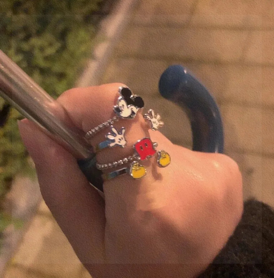 Disney Anime Mickey Mouse Girls Ring - Cute Cartoon Jewelry for Kids & Teens - Perfect for Birthday Gifts, Parties & Everyday Wear