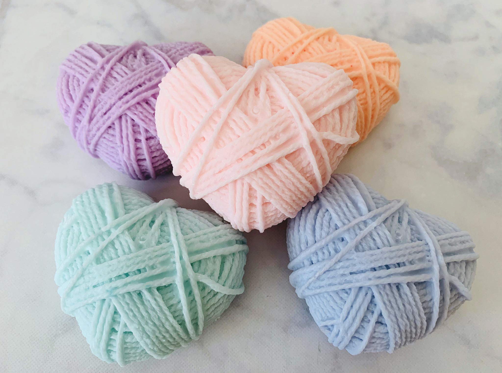 Polymer Clay Soap Molds - Heart Shaped Resin Molds for DIY Crafts, Cake Decorating & Knitting Projects - Perfect for Handmade Soap, Jewelry Making & Home Decor