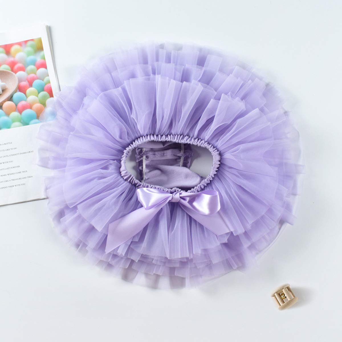 Adorable Infant Baby Girls Outfit Set - Ruffled Tutu Bloomers Diaper Cover, Tulle Skirt & Floral Beaded Headband | Perfect for Newborn Photoshoots, Birthday Parties & Special Occasions