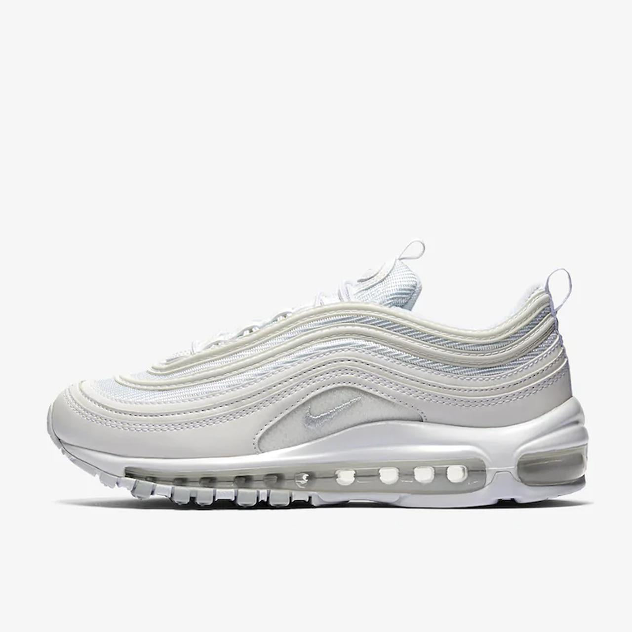 Nike Air Max 97 White Running Shoes - Men's/Women's Comfortable Athletic Sneakers for Jogging, Gym Workouts & Casual Wear