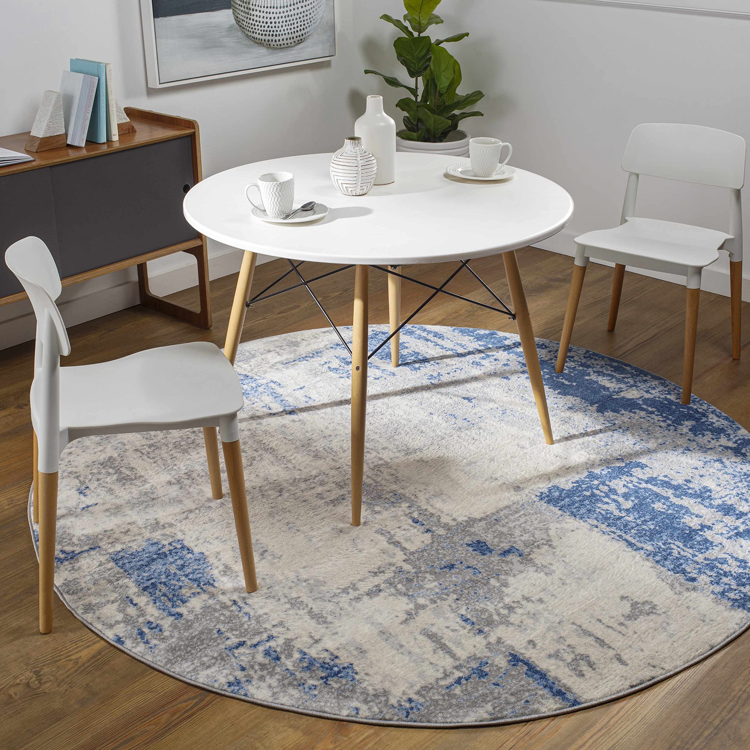 Hauteloom Gerton Modern Round Area Rug 6'7