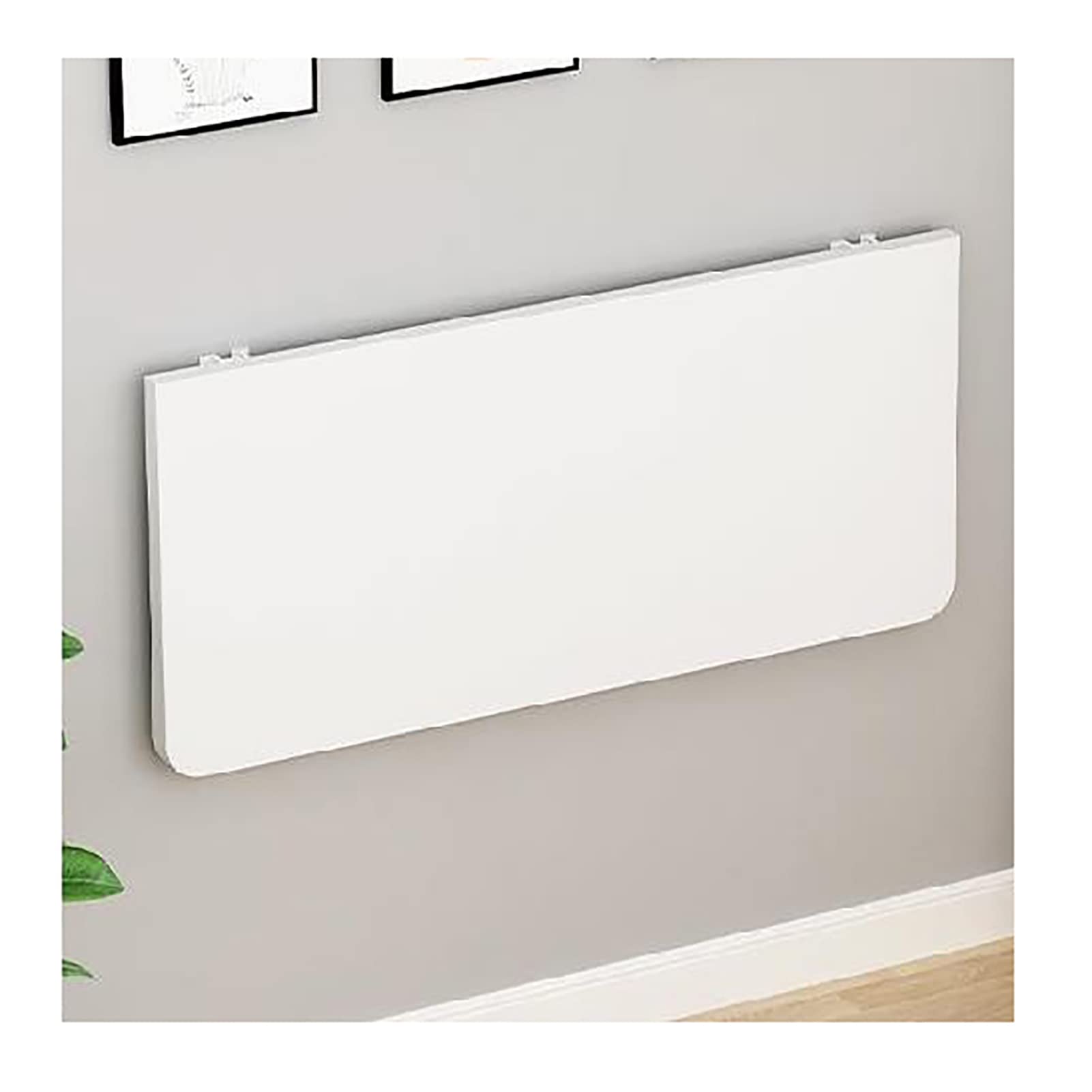 XUANRAN Wall Mounted Folding Desk - 70×30cm (27×12in) White Space Saving Drop Leaf Table for Home Office, Kitchen, RV & Outdoor Use - Fold Out Wall Hanging Desk with Additional Storage Space