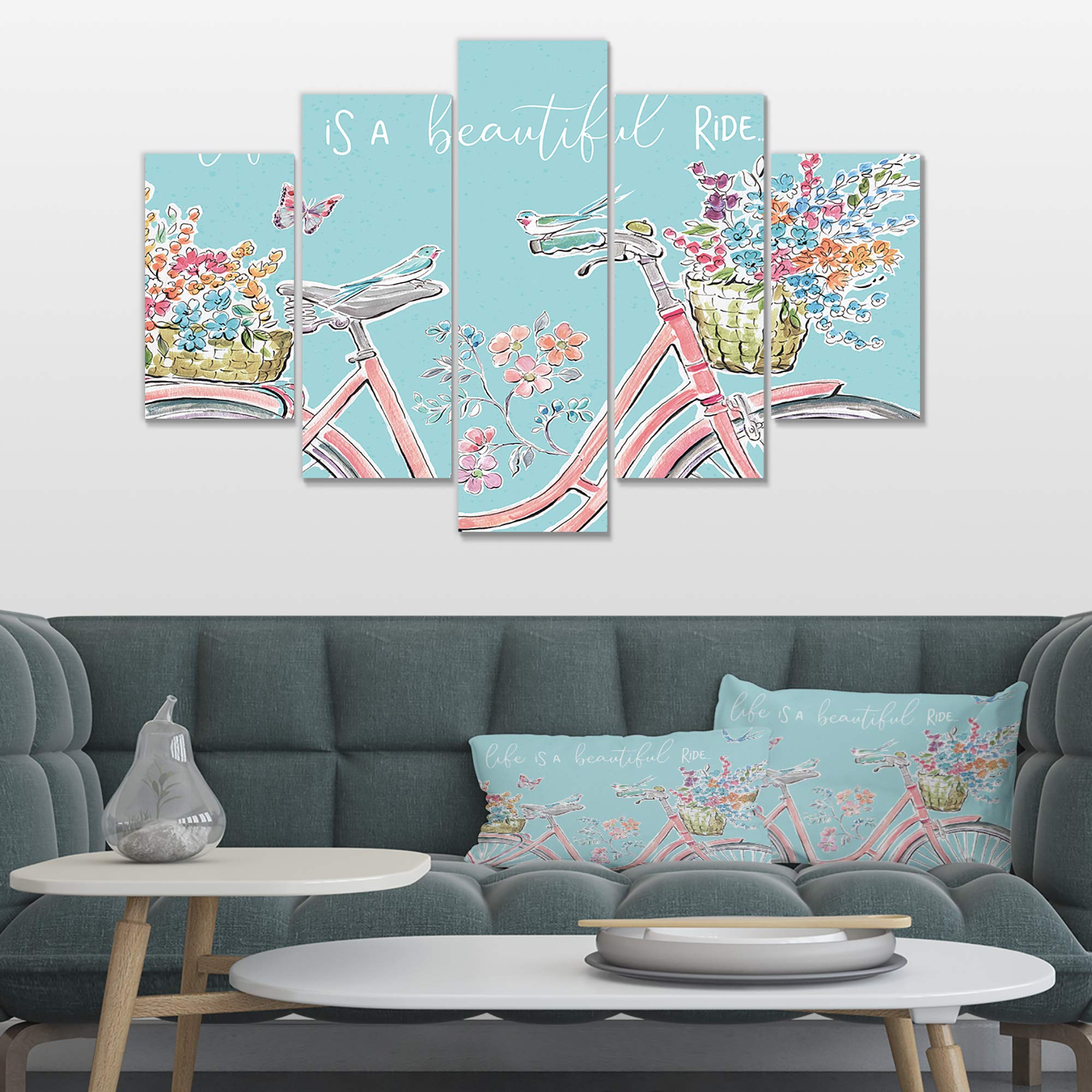 Designart 'Sparrow Spring III Crop' Traditional Canvas Wall Art Print - Nature Inspired Home Decor for Living Room, Bedroom & Office