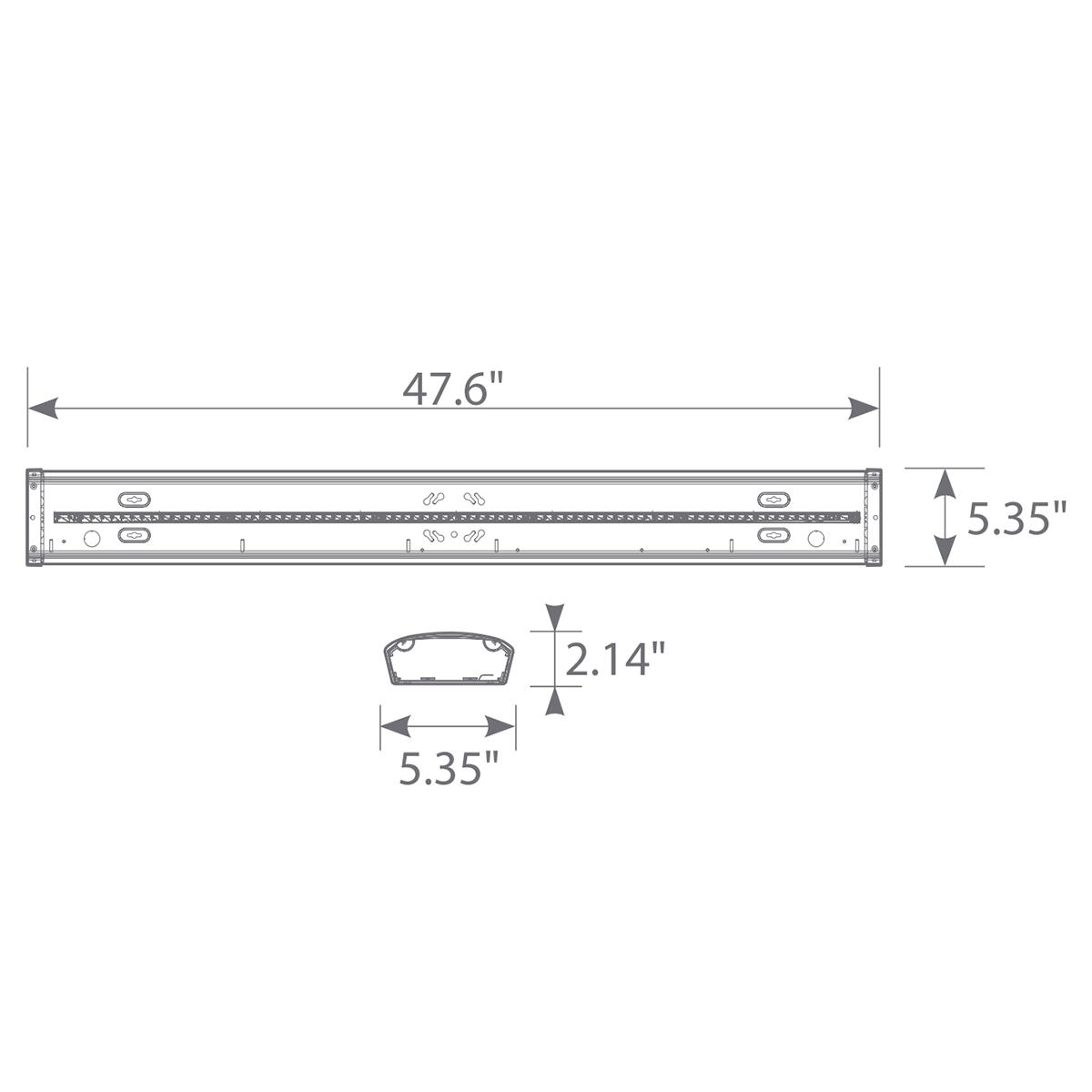 4ft LED Wraparound Light Fixture - 5500 Lumens, 48W, 35K/40K/50K Color Temperature, 120-277V - Perfect for Office, Garage, Warehouse & Commercial Lighting