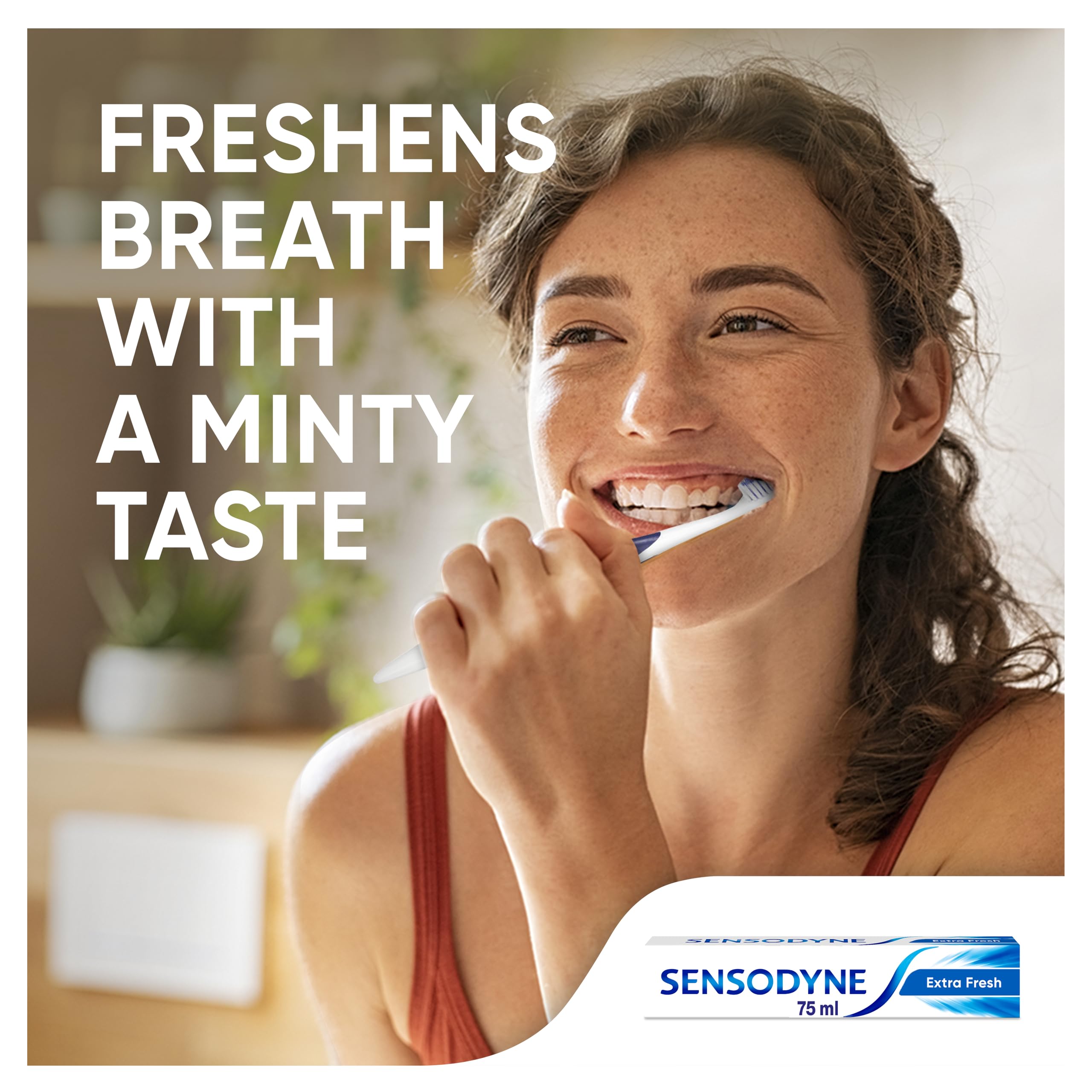 Sensodyne Toothpaste for Sensitive Teeth - Daily Care Extra Fresh Mint Flavor 75ml - Relieves Tooth Sensitivity & Freshens Breath for Daily Oral Hygiene