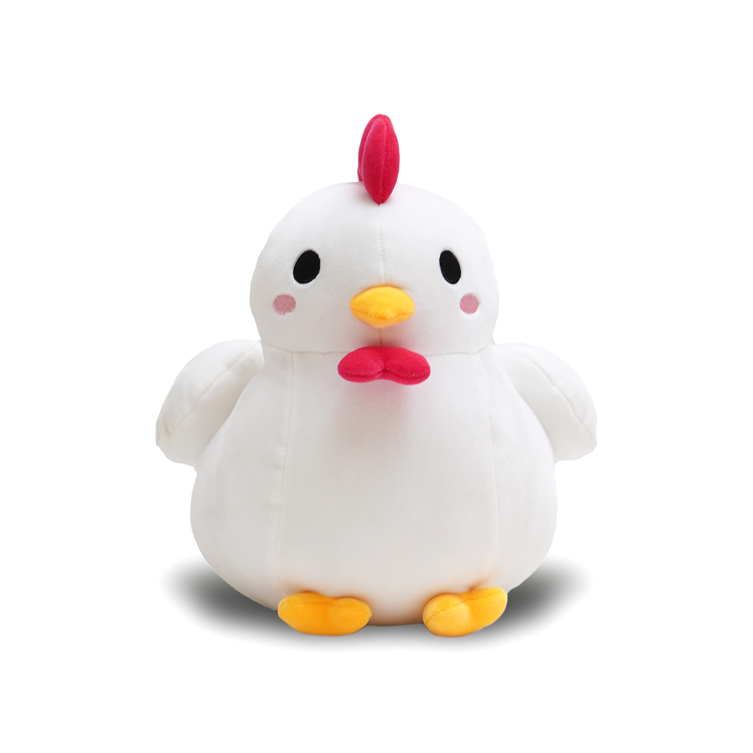 10 Inch Avocatt White Chicken Stuffed Plush Toy - Soft & Squishy Rooster Plushie - Cute Animal Gift for Boys & Girls - Perfect for Cuddling, Room Decor & Birthday Presents